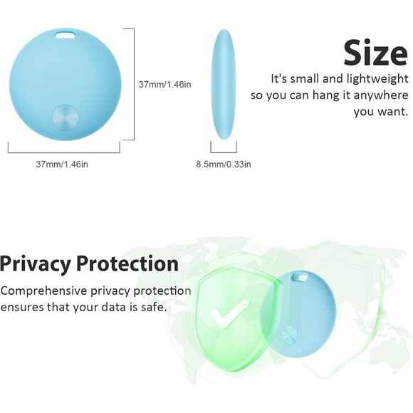 Air Tracker Tags- 4 Pack, New Bluetooth Tracker Works with Apple Find My APP -iO - Picture 5 of 10